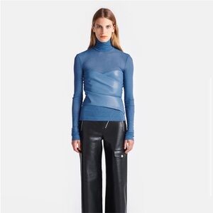 NANUSHKA draped-panel roll-neck top